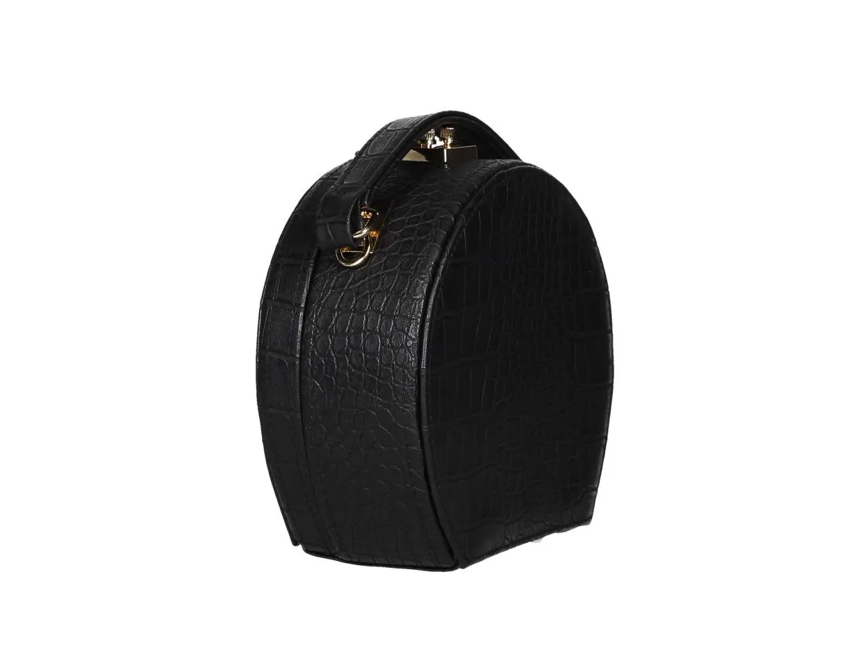 Maletin Coco Negro Circular Asa Mano