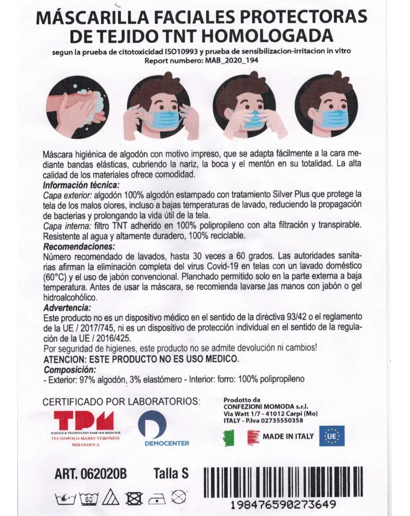 MASCARILLAS BONITAS DE TELA PARA NIÑAS