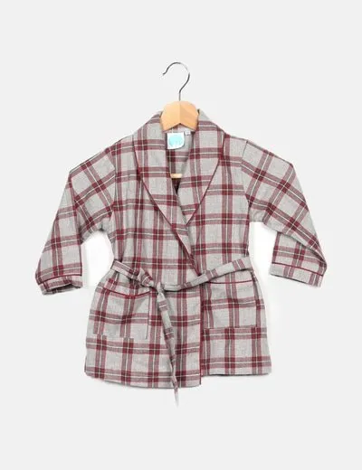 Mis pijamitas Batín gris de cuadros