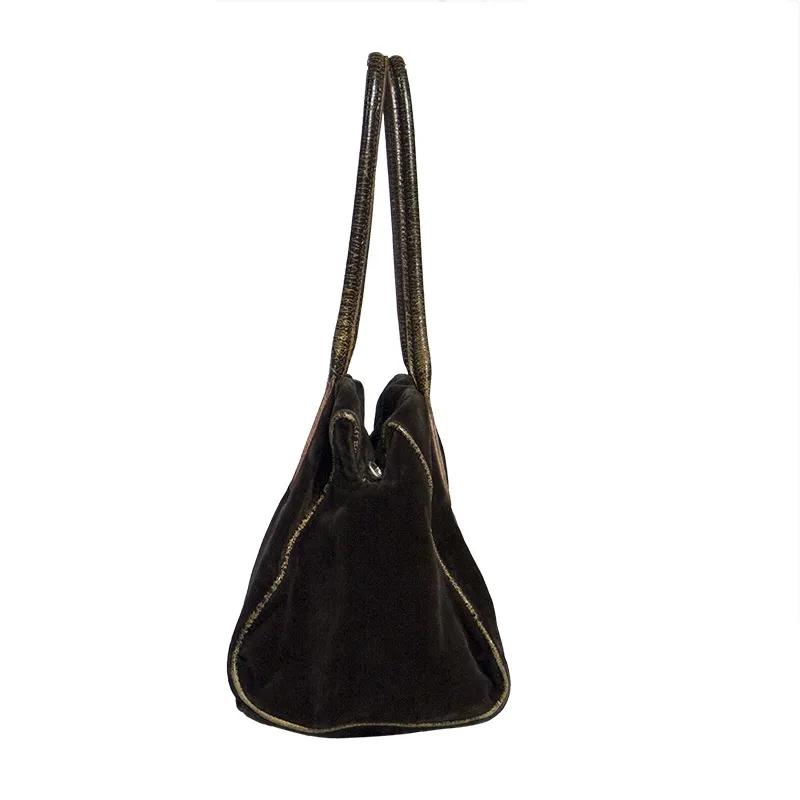 Miu Miu Bolso Terciopelo Marrón