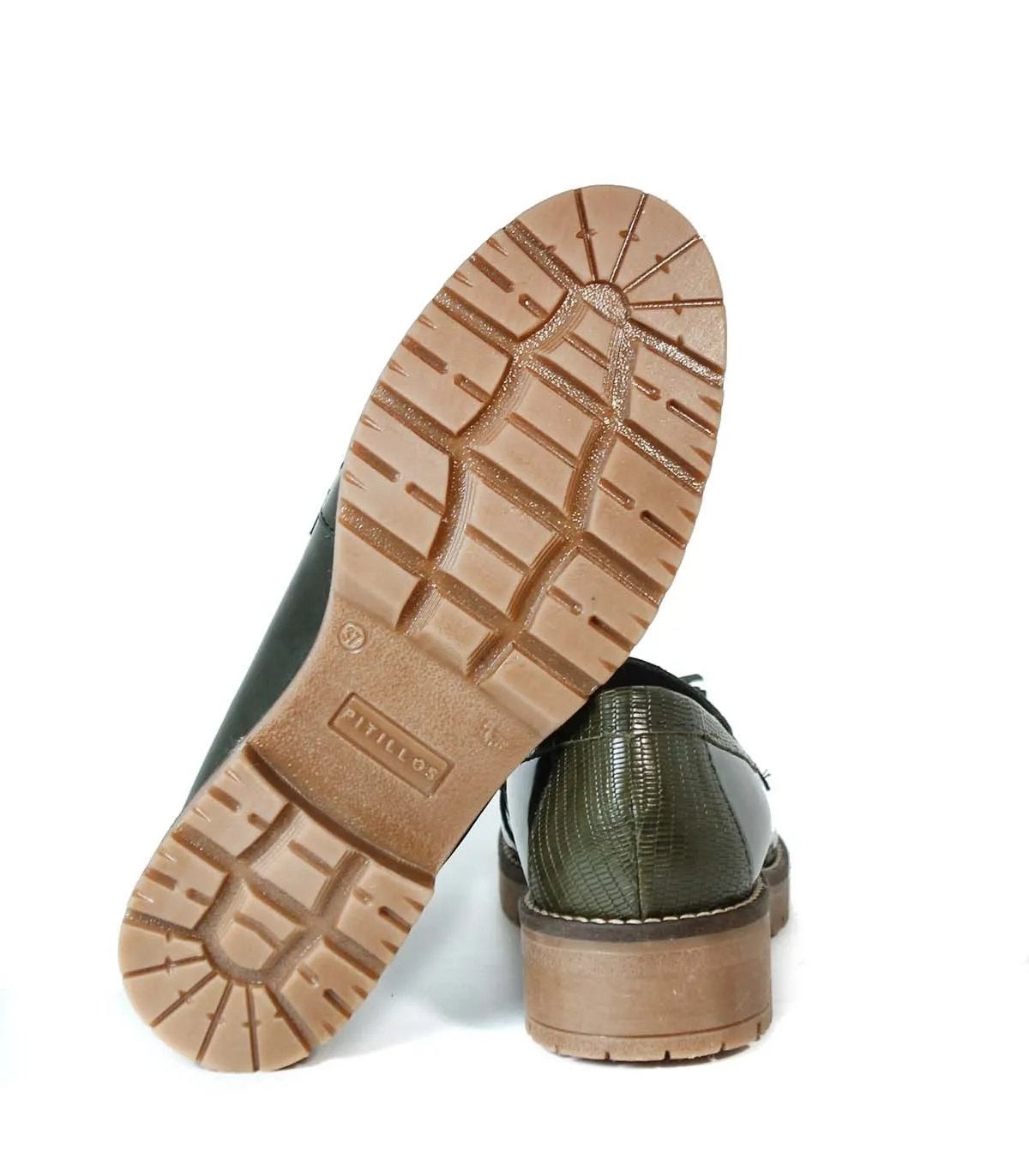MOCASIN BORLAS DE CHAROL 5377 VERDEKAKI