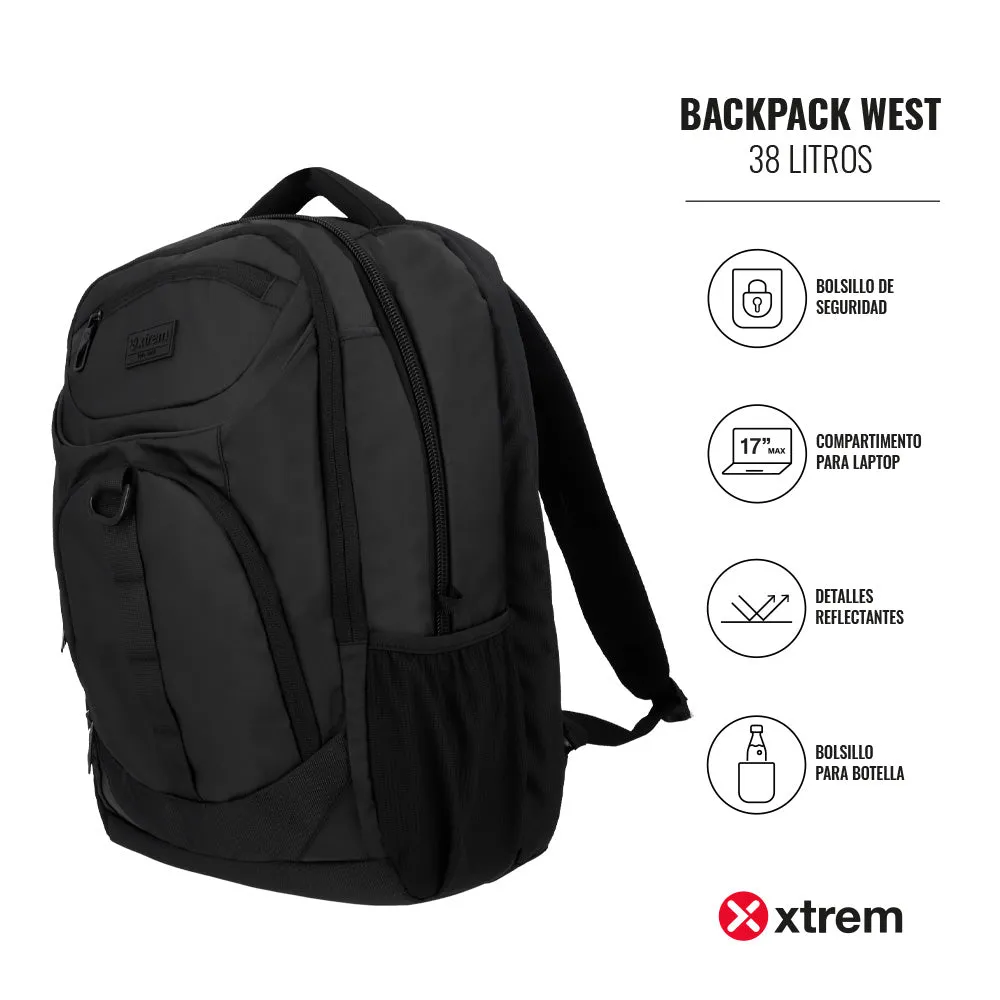 Mochila para laptop West 17 negra