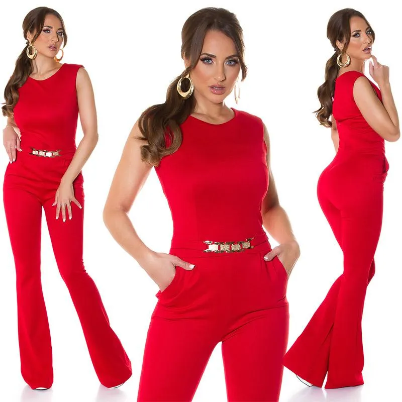 Mono de Moda Acampanado Rojo