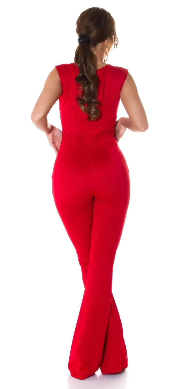 Mono de Moda Acampanado Rojo