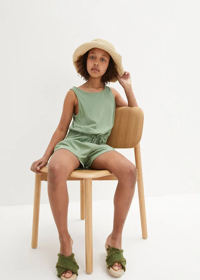 Mono veraniego para niñas Verde pino
