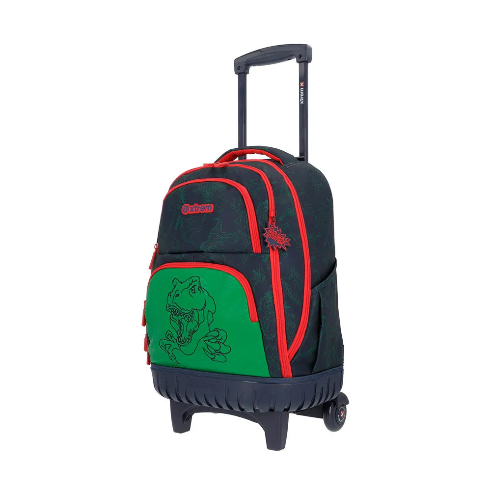 Morral con ruedas Cross Dino para nios azul