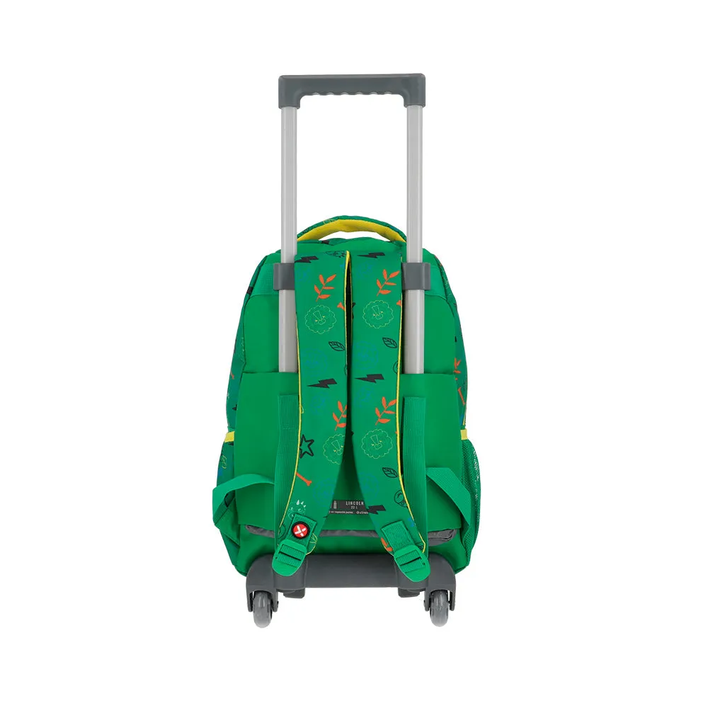 Morral con ruedas para nios Lincoln verde