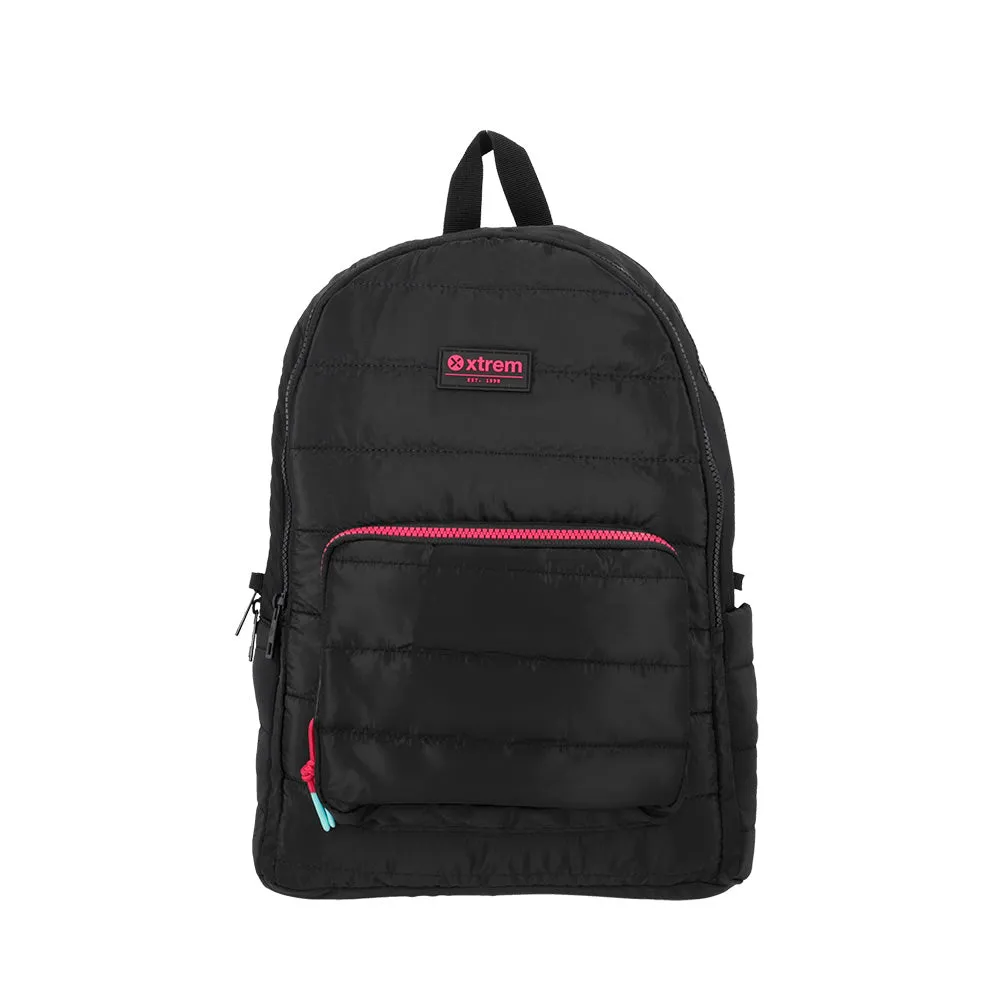 Morral para laptop 15 de mujer Hamilton negra/rosada
