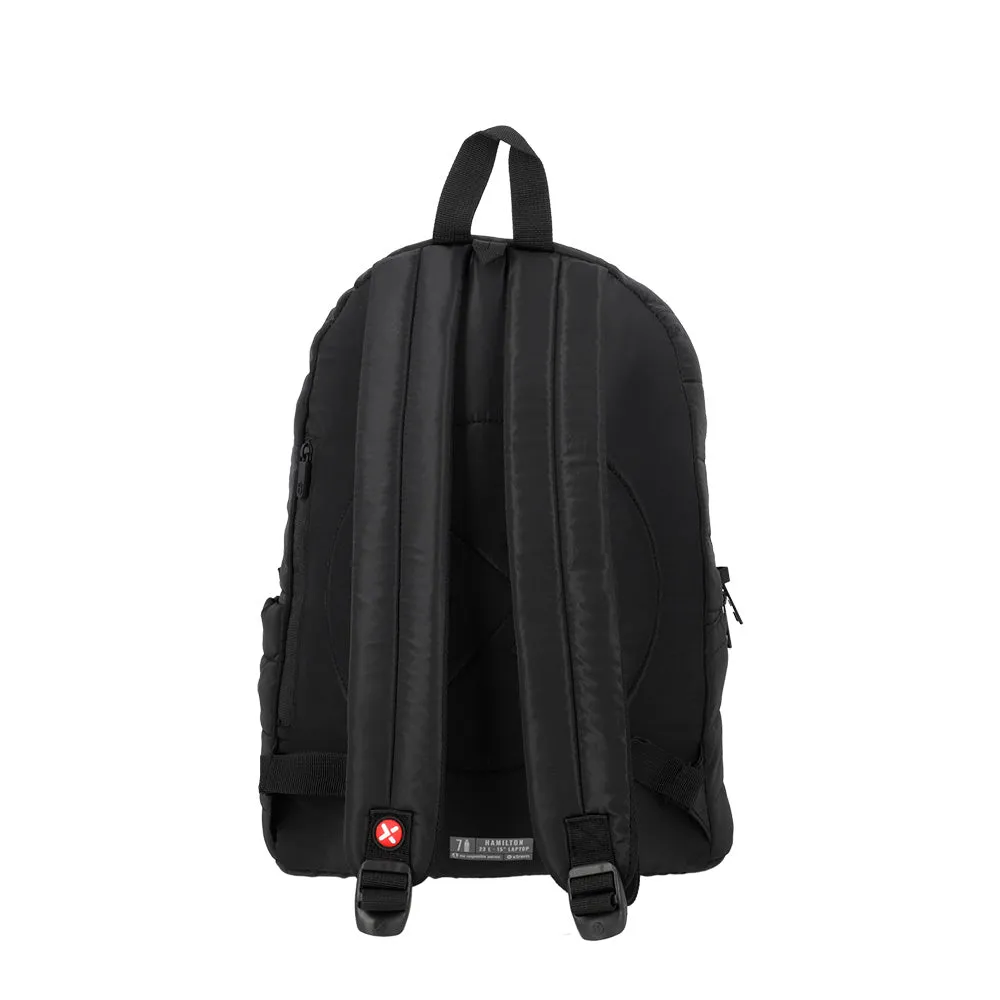 Morral para laptop 15 de mujer Hamilton negra/rosada