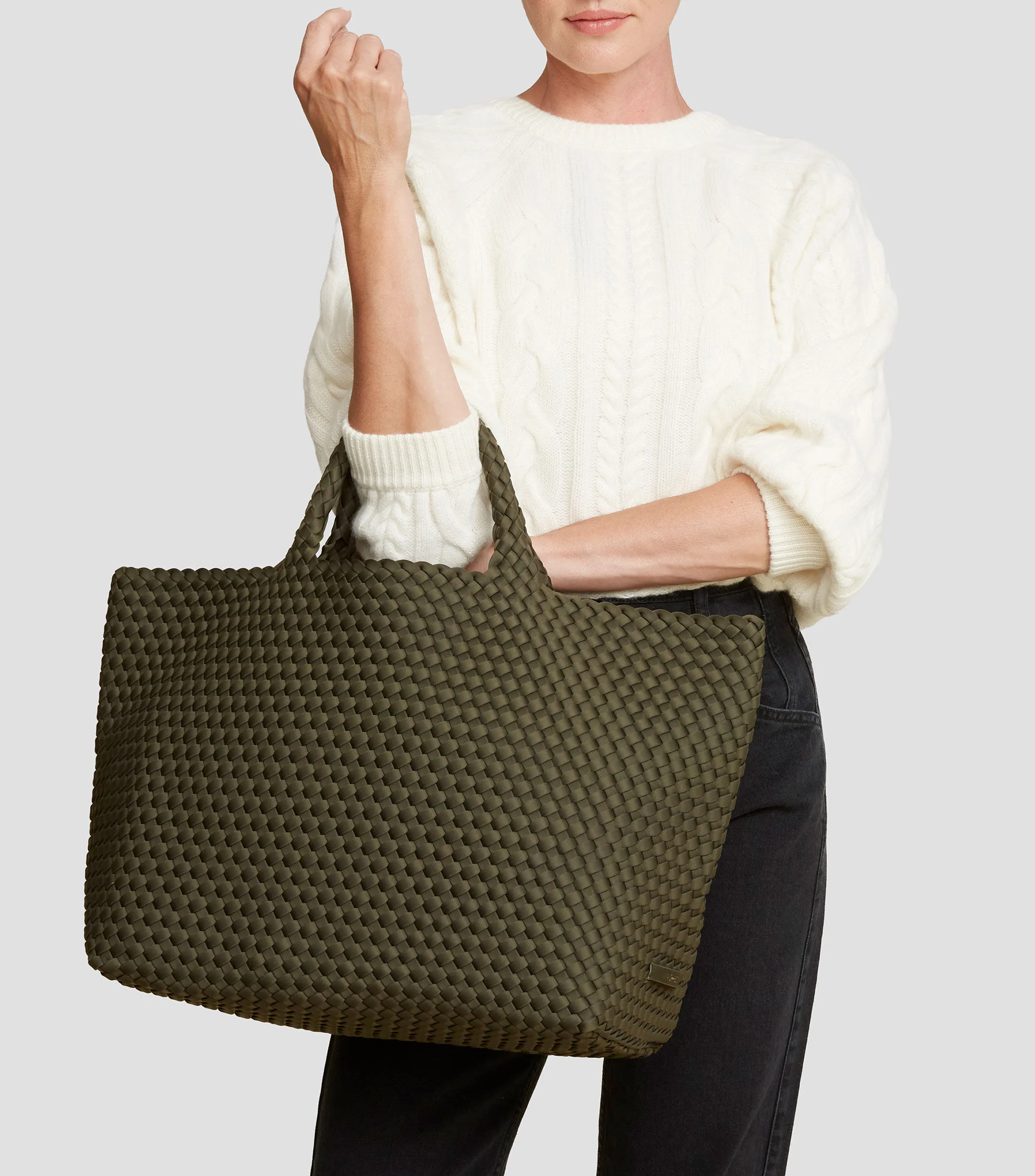 NAGHEDI Bolso Tote Olivo St. Barths Mujer