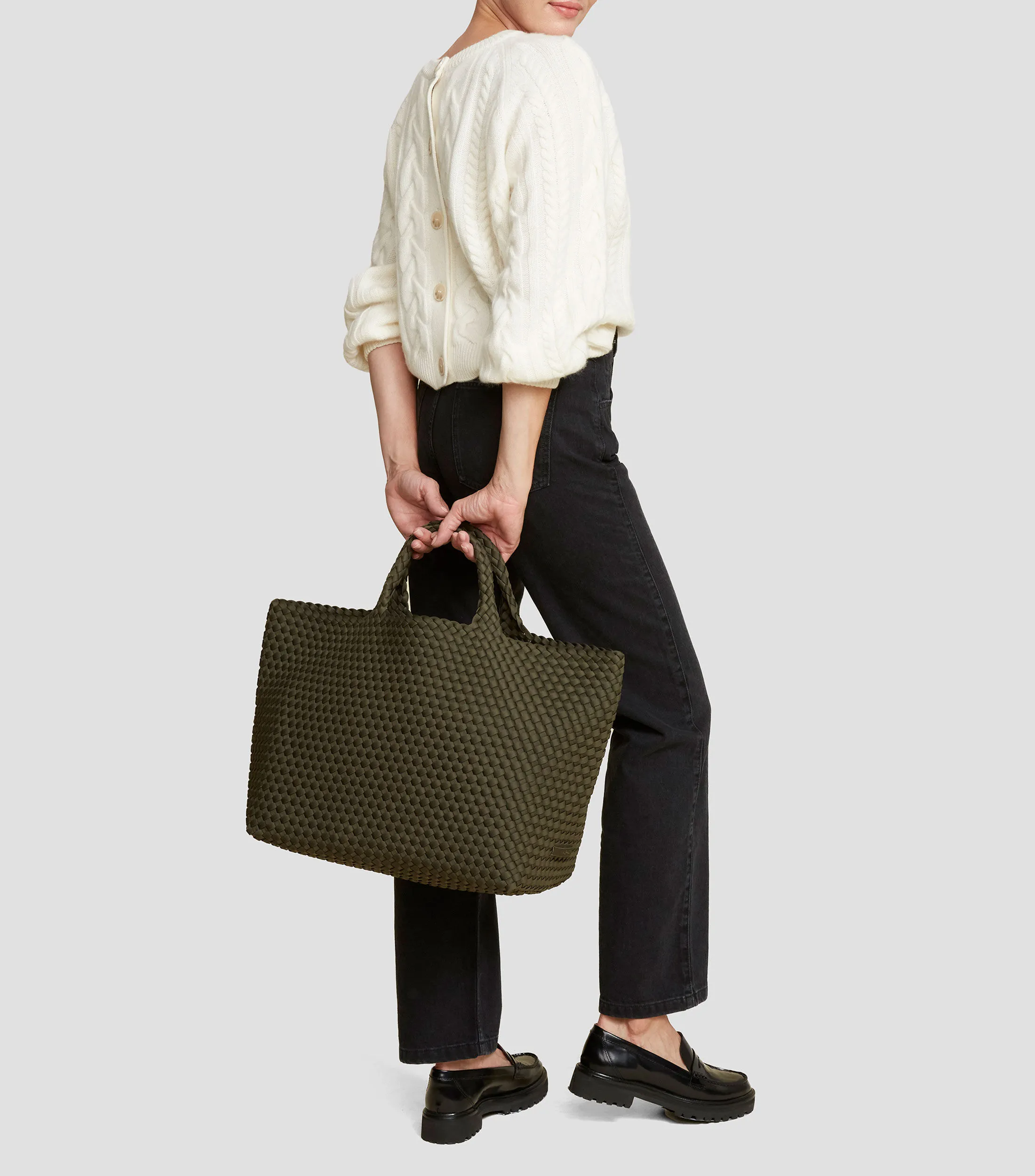 NAGHEDI Bolso Tote Olivo St. Barths Mujer
