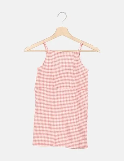 Name it Vestido de cuadros rosa