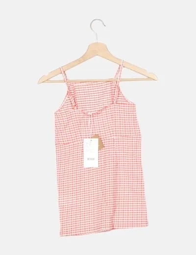 Name it Vestido de cuadros rosa