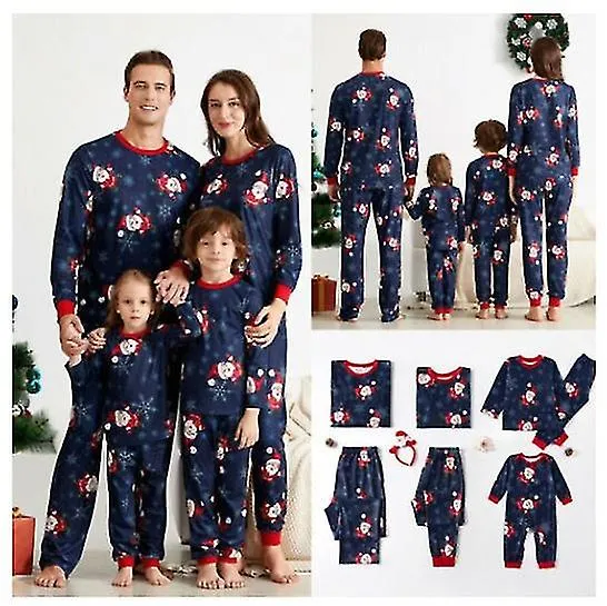 Navidad Pjs Adultos Niños Bebé Navidad Ropa de Noche Conjunto de Pijamas a juego familiar