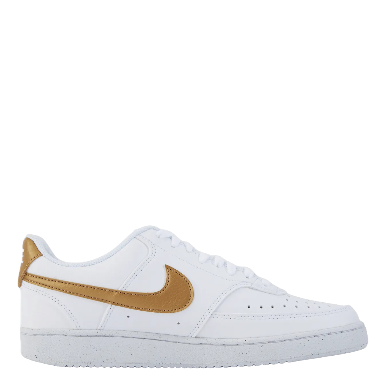 NIKE COURT VISION LOW NEXT NATURE WOMEN'S SHOES WHITE/METALLIC GOLDWHITE