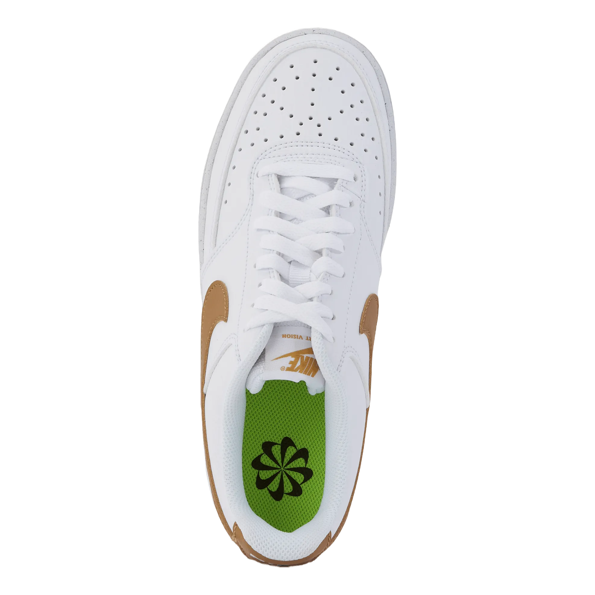 NIKE COURT VISION LOW NEXT NATURE WOMEN'S SHOES WHITE/METALLIC GOLDWHITE