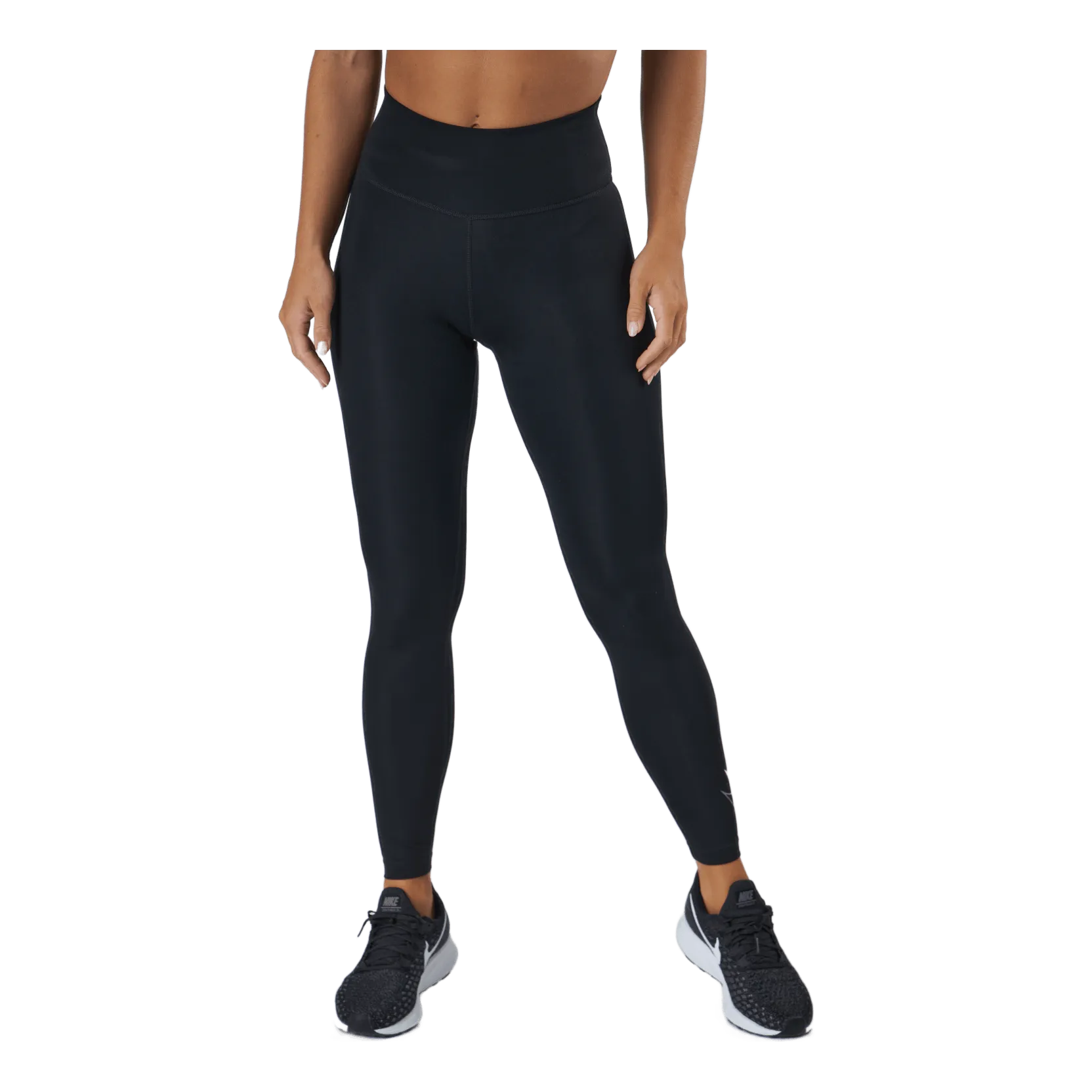NIKE DRIFIT SWOOSH RUN WOMEN'S 7/8 BLACK/WHITE
