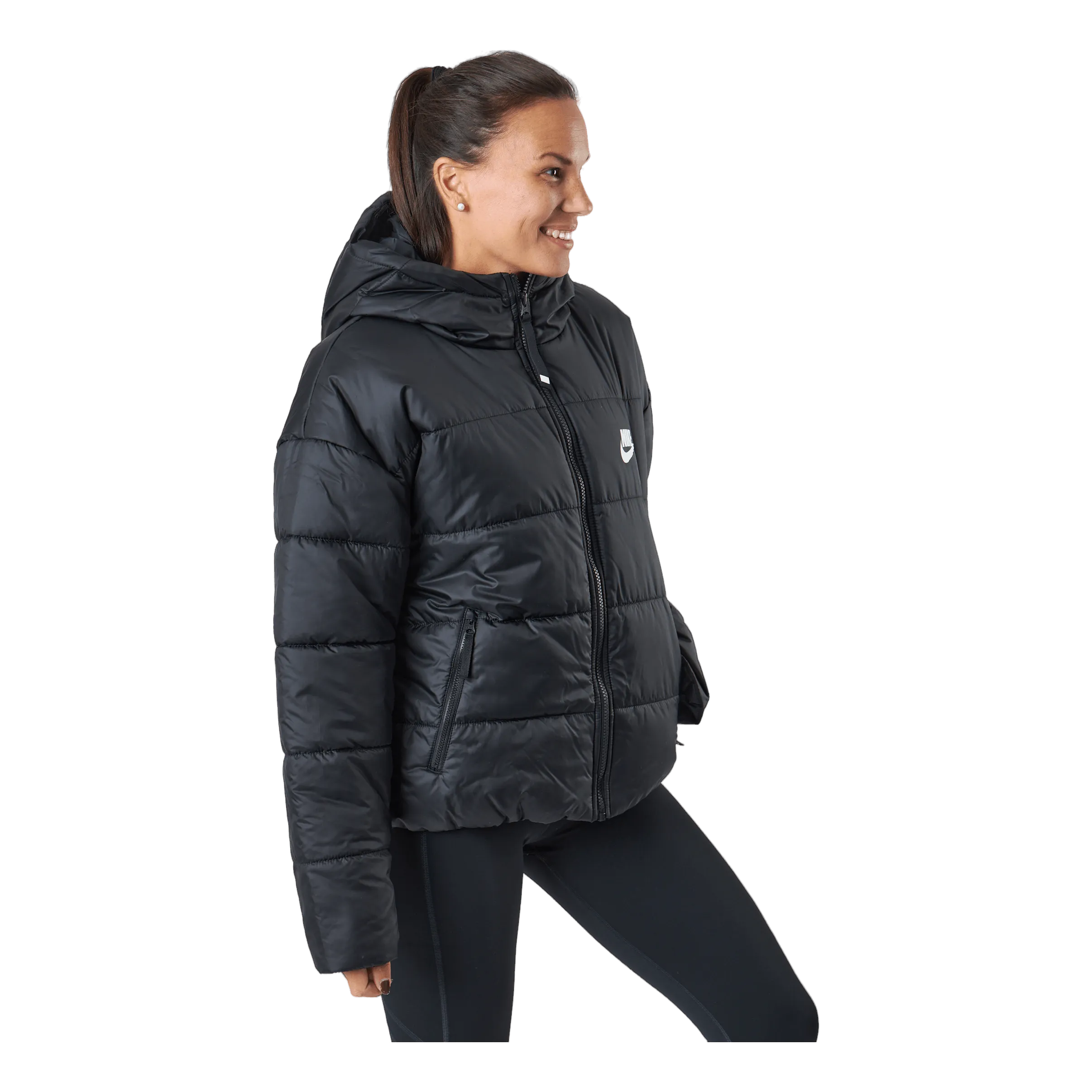Nike W Nsw Syn Tf Rpl Hd Jkt Black/black/white