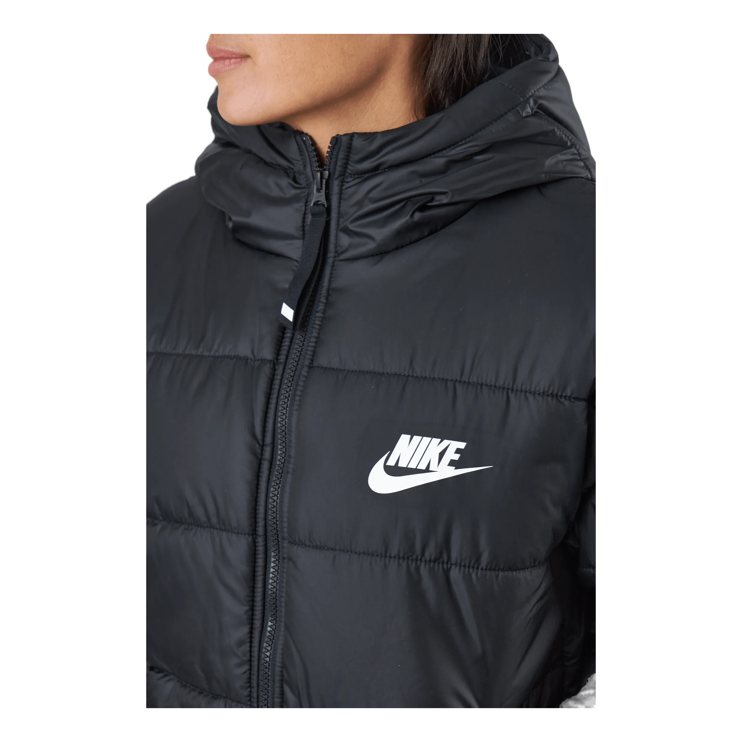 Nike W Nsw Syn Tf Rpl Hd Jkt Black/black/white