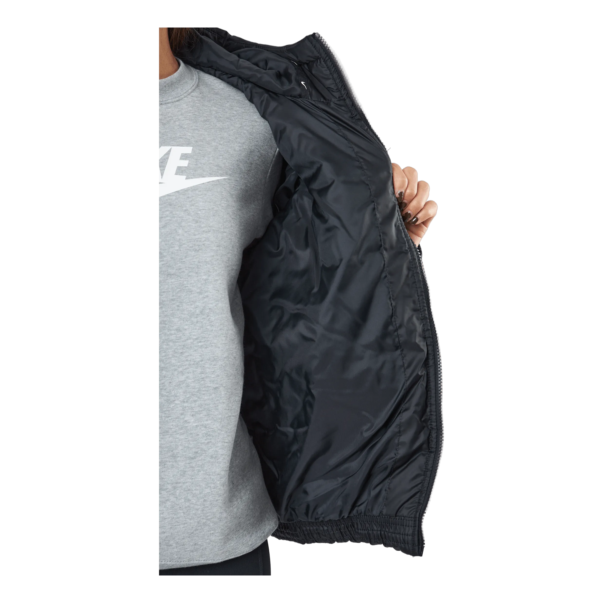 Nike W Nsw Syn Tf Rpl Hd Jkt Black/black/white