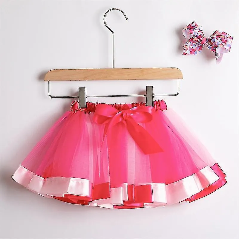 Niñas Tutu Falda Bebé Niñas Faldas Mini Pettiskirt Baile Arco Iris Tul Niños Princesa Falda Colorida Ropa de Verano para Niños
