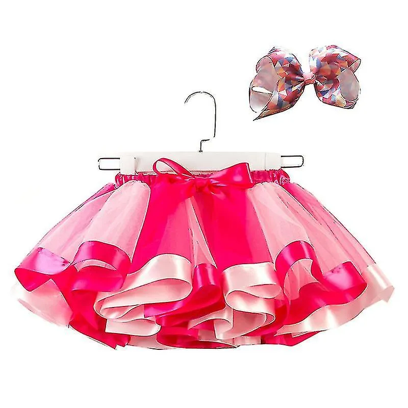 Niñas Tutu Falda Bebé Niñas Faldas Mini Pettiskirt Baile Arco Iris Tul Niños Princesa Falda Colorida Ropa de Verano para Niños