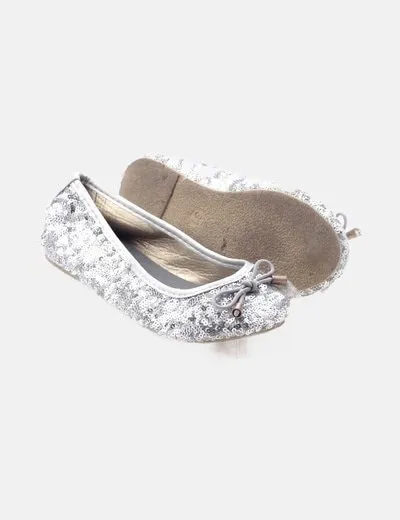 NoName Bailarina plateada glitter