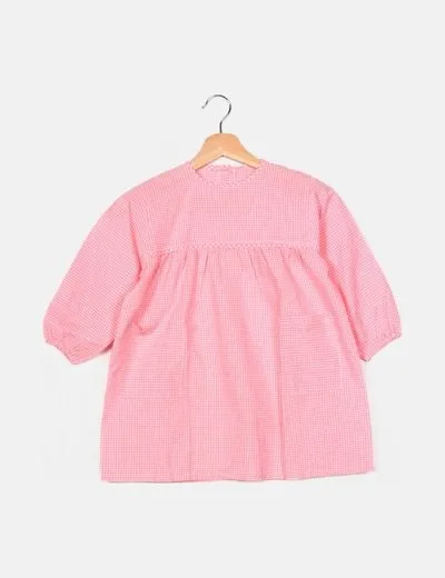 NoName Bata rosa de cuadros