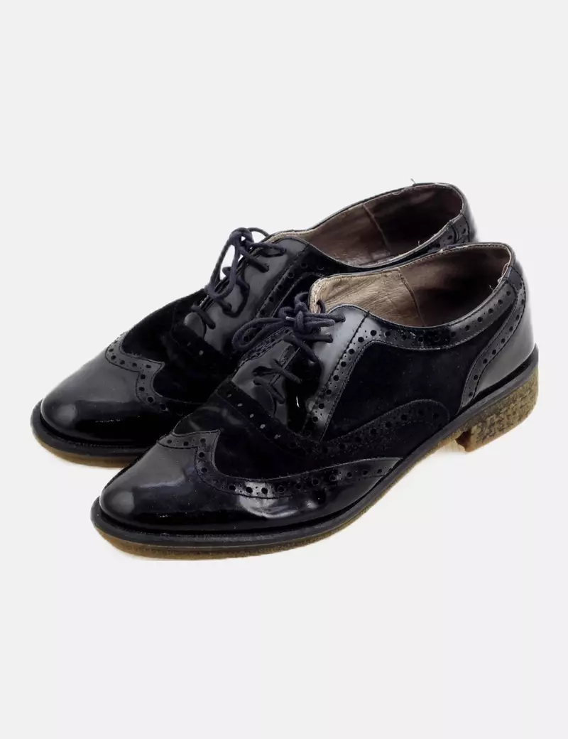 NoName Oxford negro combinado charol