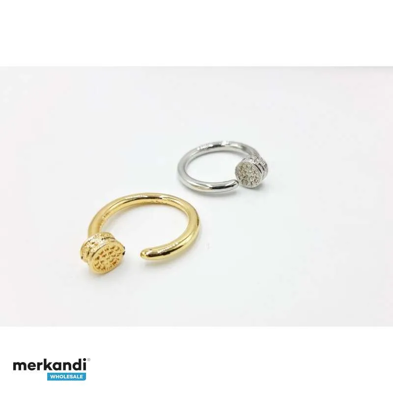 Pack de Anillos de Acero y Rodio de Alta Calidad para Venta Mayorista