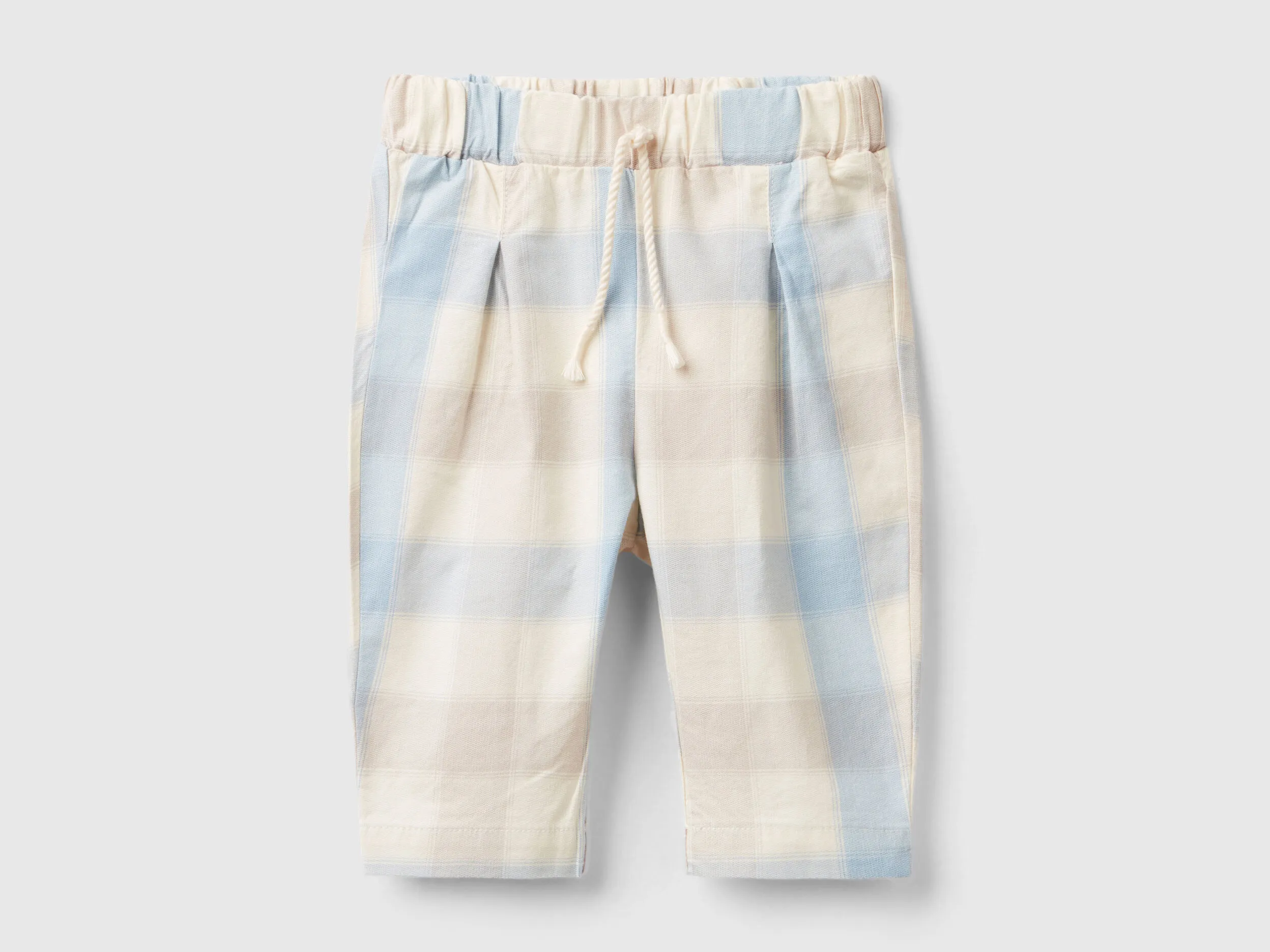 Pantalón de cuadros de algodón elástico