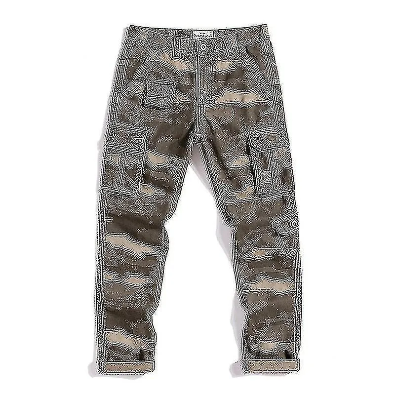 Pantalones de Navidad para hombre Pantalones de camuflaje táctico Pantalones militares Ropa exterior caqui Cargo Verde militar M
