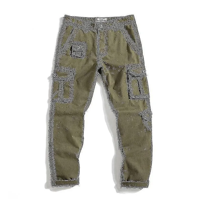 Pantalones de Navidad para hombre Pantalones de camuflaje táctico Pantalones militares Ropa exterior caqui Cargo Verde militar M