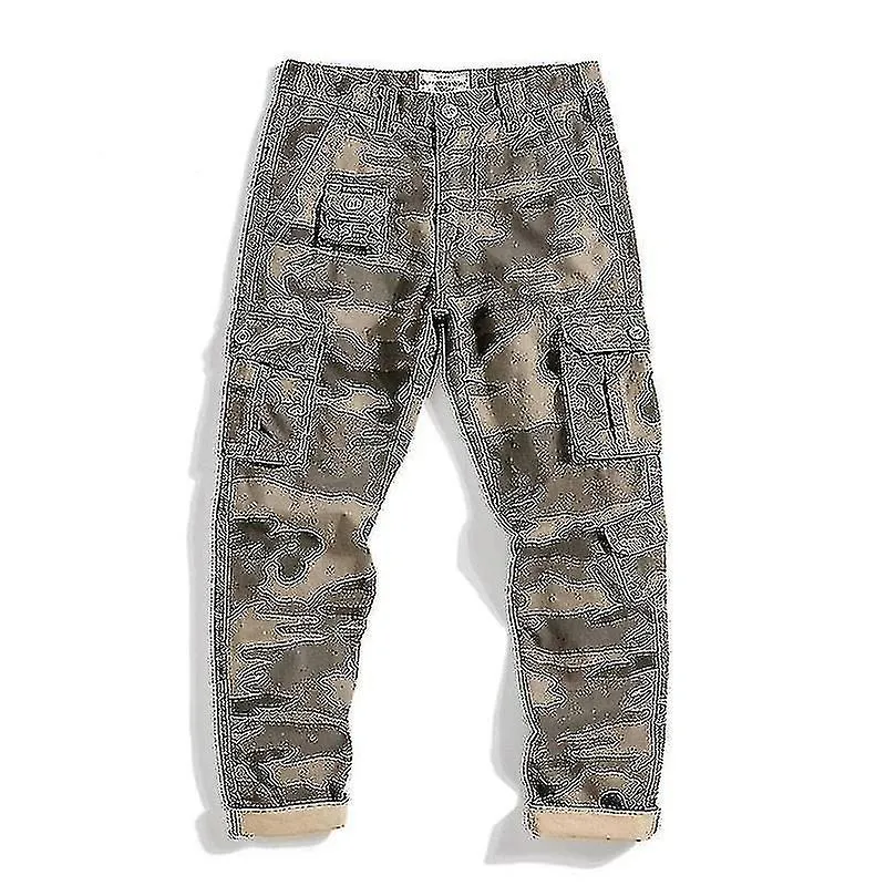 Pantalones de Navidad para hombre Pantalones de camuflaje táctico Pantalones militares Ropa exterior caqui Cargo Verde militar M