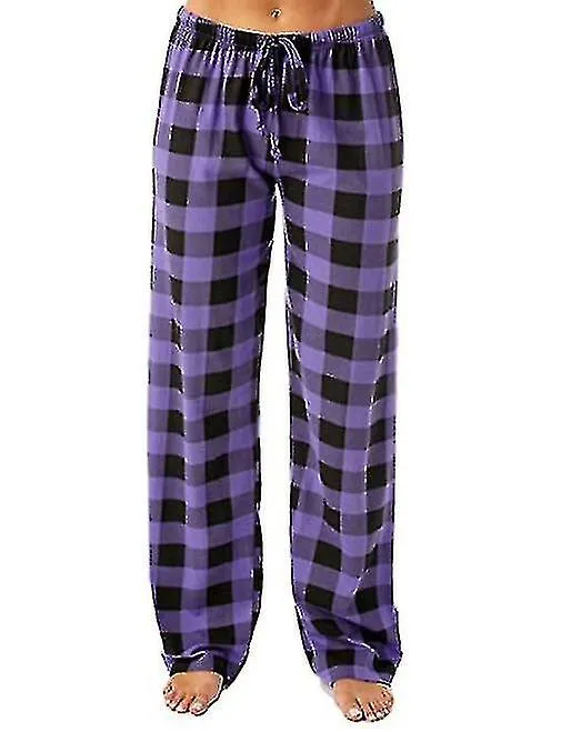 Pantalones de pijama a cuadros para mujeres Ropa de dormir, pantalones de salón para mujeres cómodos