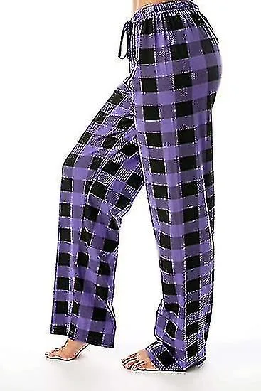 Pantalones de pijama a cuadros para mujeres Ropa de dormir, pantalones de salón para mujeres cómodos