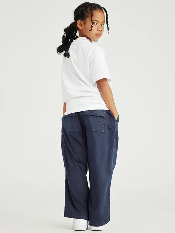Pantalones deportivos informales sueltos lisos para niñas y adolescentes para niños y niñas