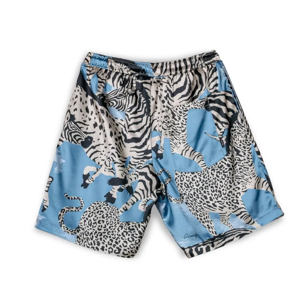 PANTALÓN CORTO GRIMEY ANIMAL SATIN  BLUE | SUMMER 23