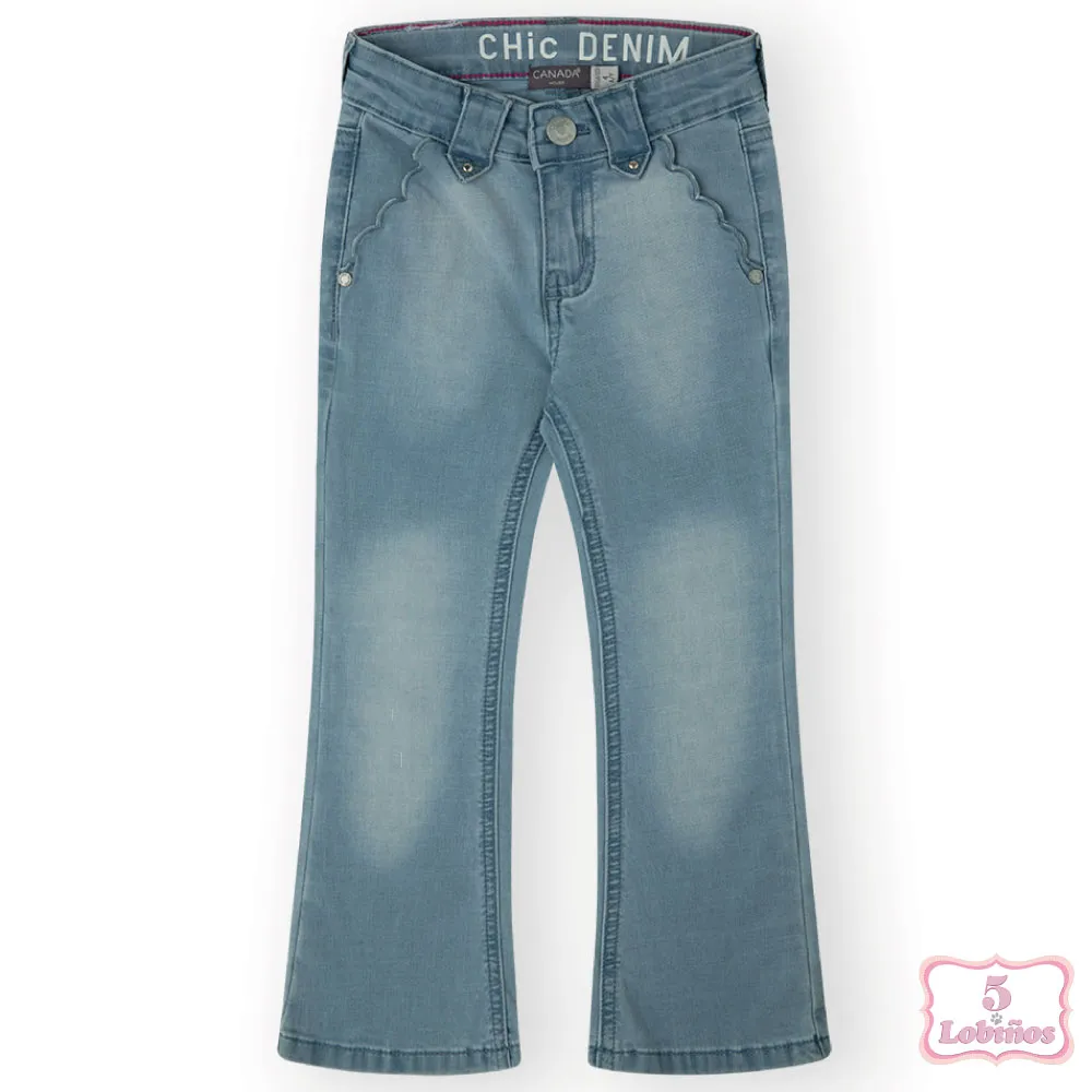 PANTALÓN NIÑA DENIM STUDDS Canada House