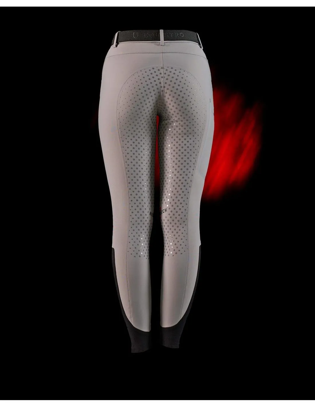 Pantalón Ajustado Con Agarre Completo Mujer Equestro Ridertechnology Gris