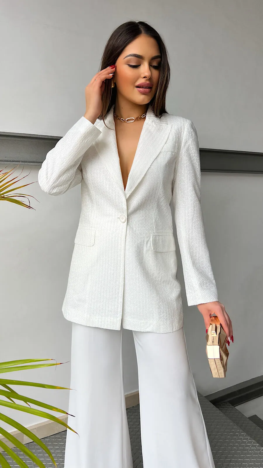 Pantalón Blanco Fluido