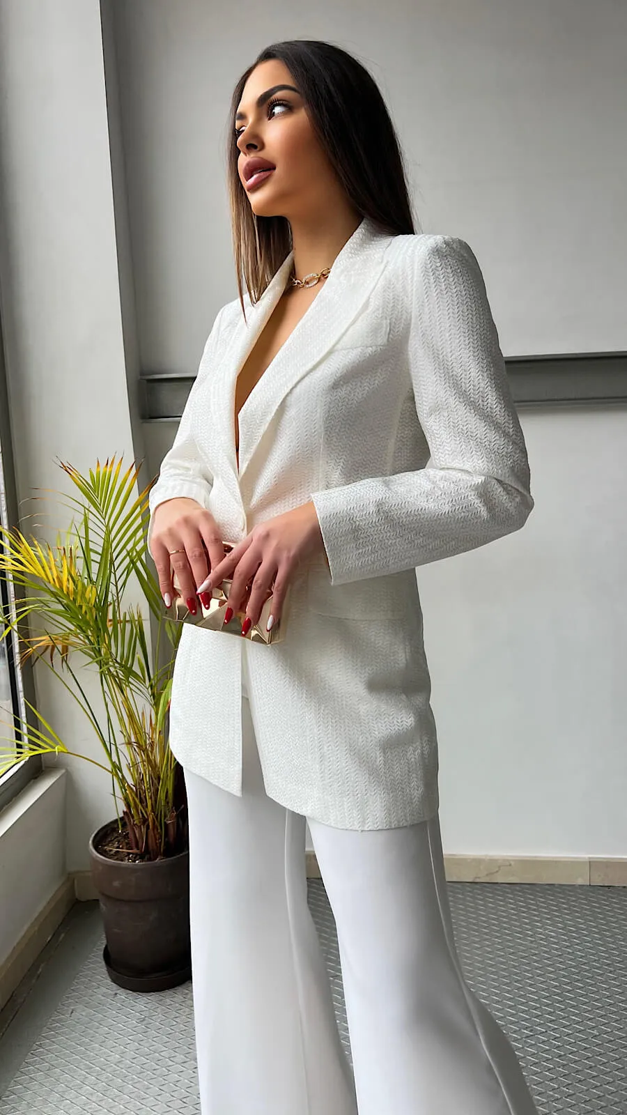 Pantalón Blanco Fluido
