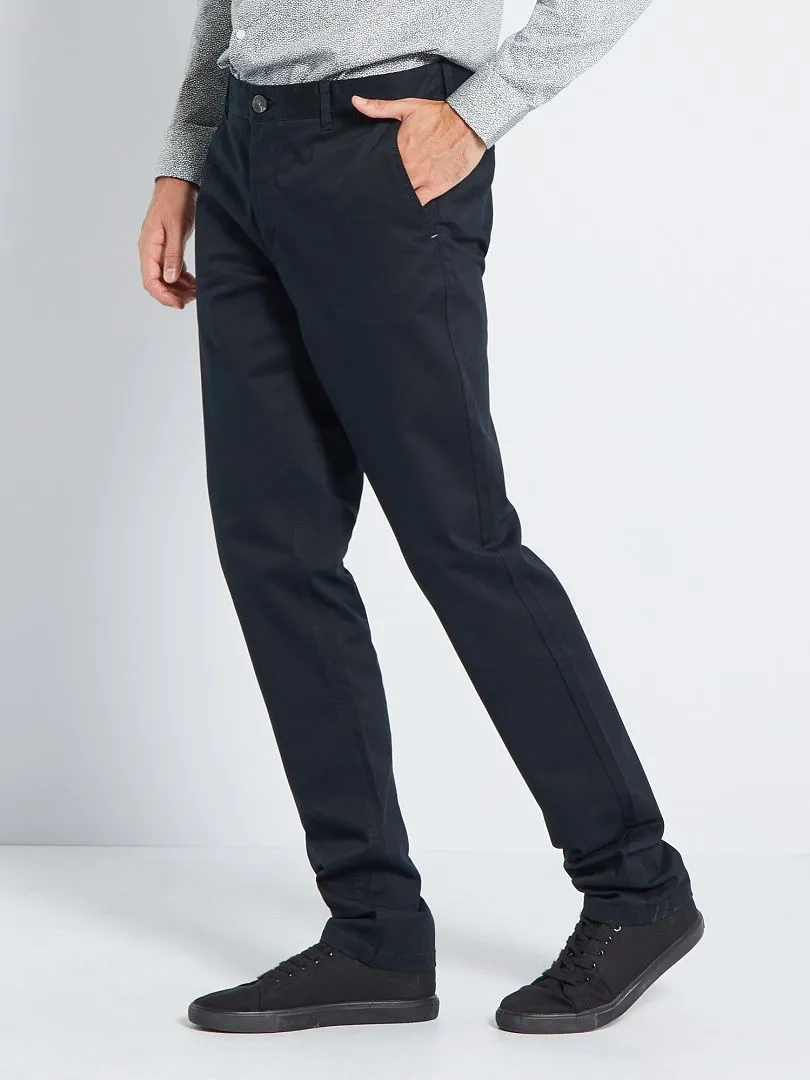 PANTALóN CHINO SLIM L38 +1,95 M  NEGRO