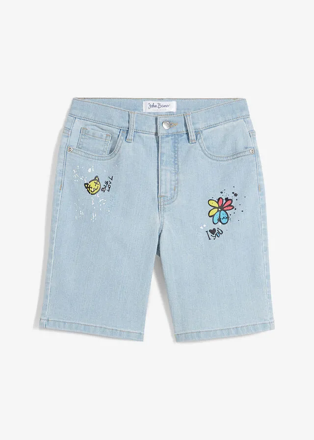 Pantalón corto para niñas Denim claro