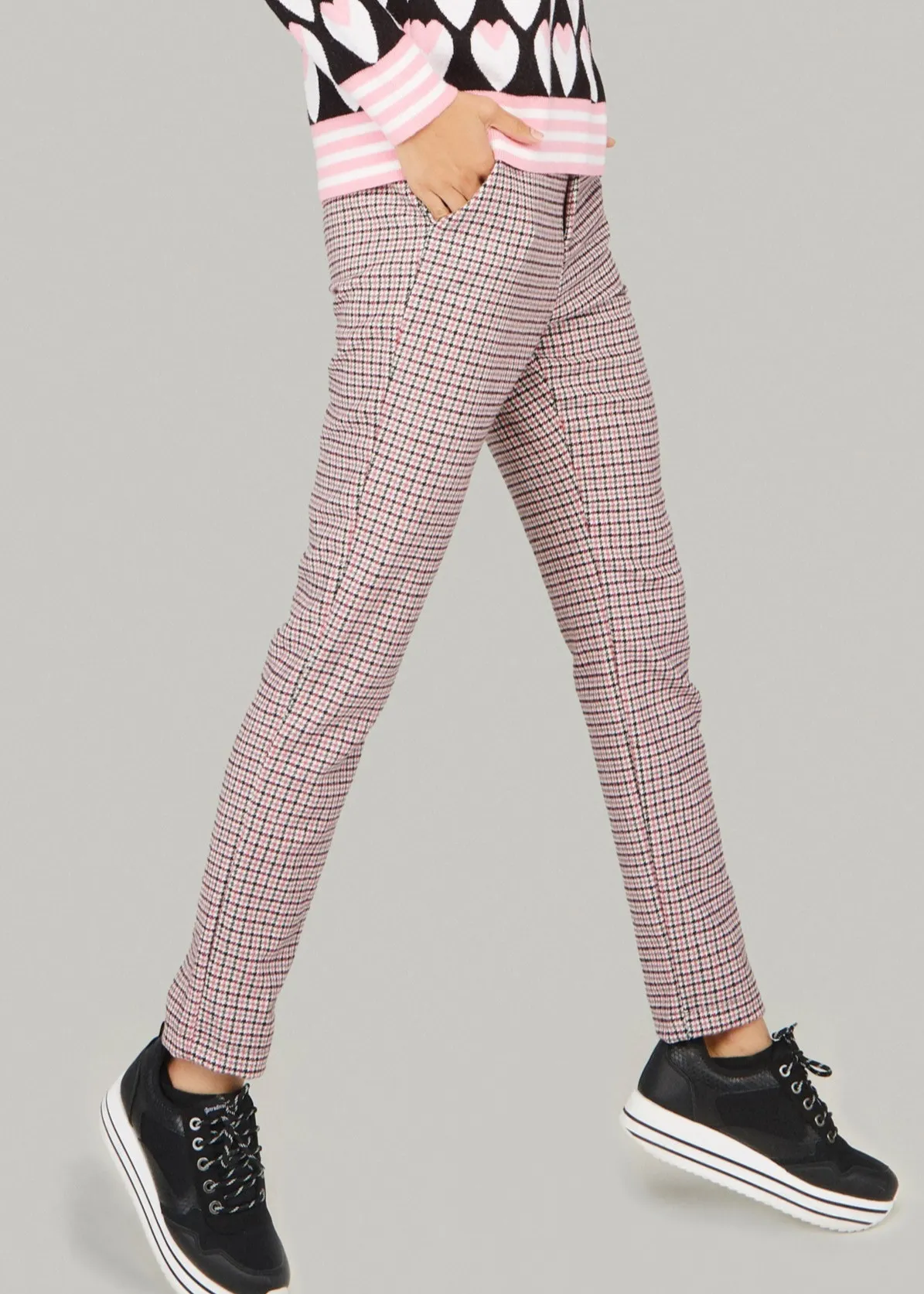 Pantalón cuadros rosa