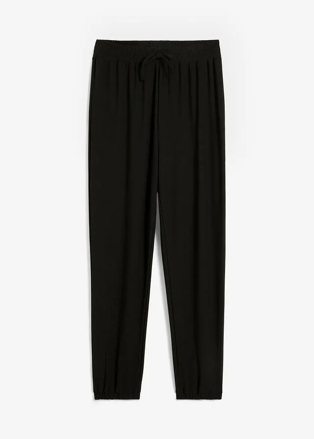 Pantalón de crepé para niñas Negro