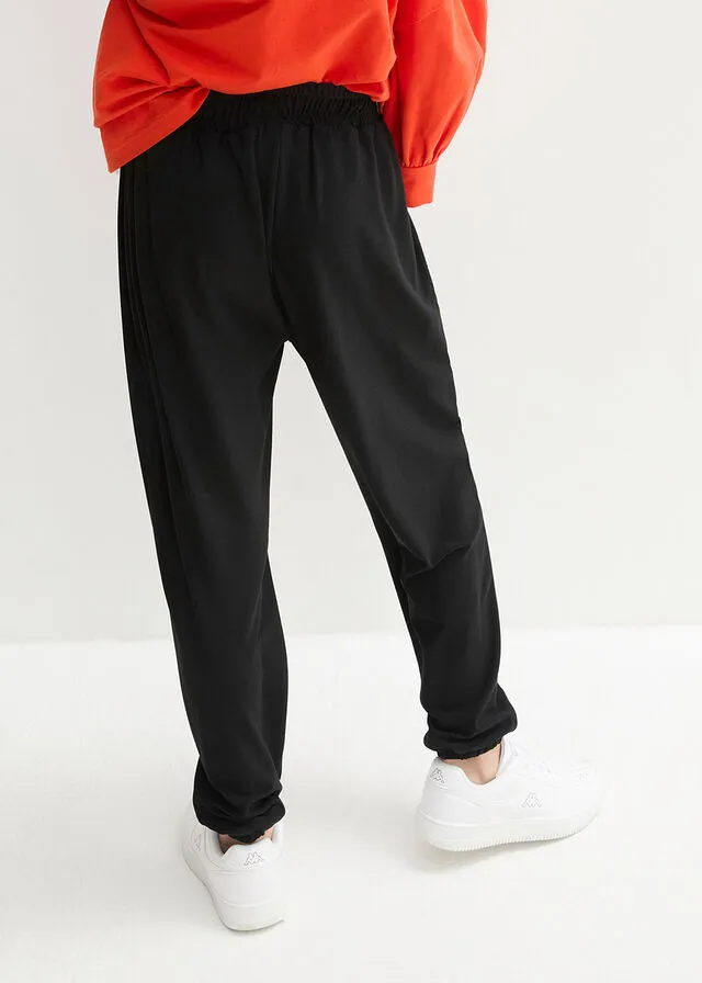 Pantalón de crepé para niñas Negro