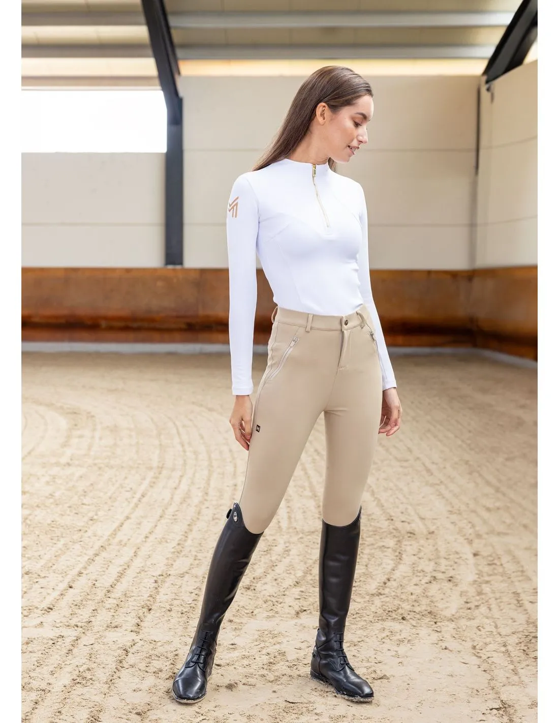Pantalón de montar Winter Geo Breeches Beige Maximilian