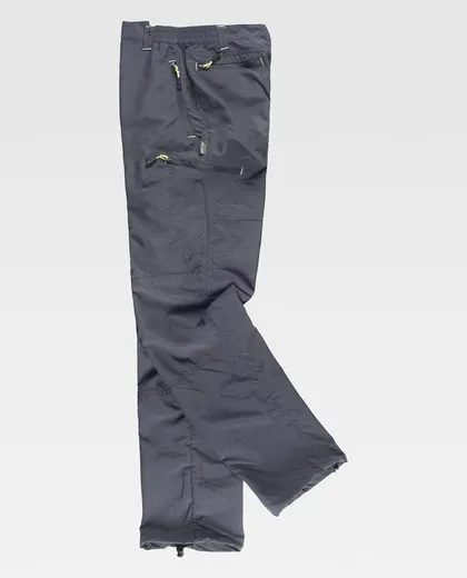 Pantalón de montaña de verano multibolsillos Gis oscuro