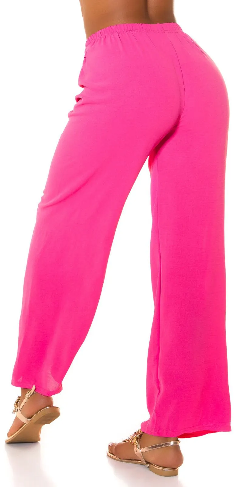 Pantalón Moda verano acampanado Rosa